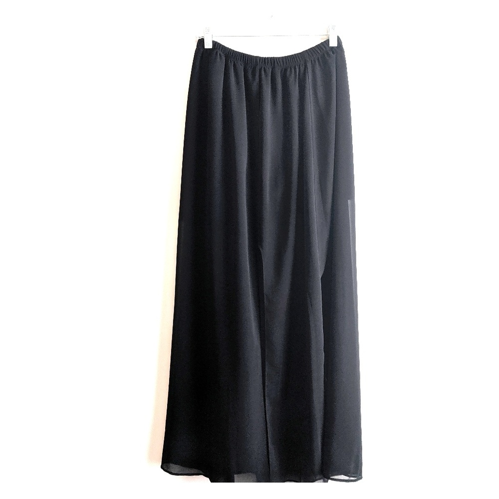 Black hi low skirt